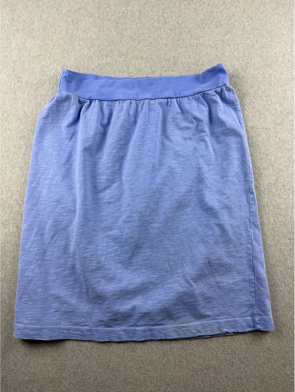 Fresh Produce Skirt L Periwinkle Blue Cotton A Line Pull On Made USA Coastal